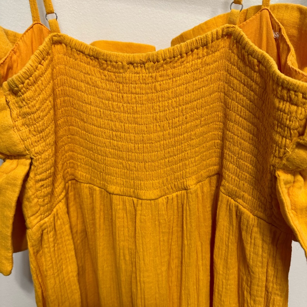 Yellow Ruffled Women's Dress - Picture 5 of 5